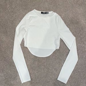 Misguided long sleeve crop top